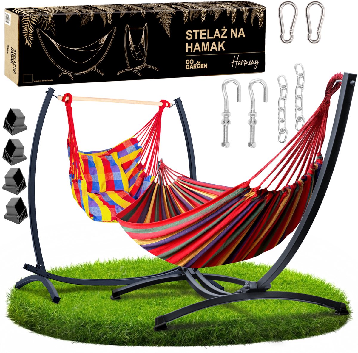 GoGarden Harmonia Duo - Hangstoel - Grafiet - 250kg