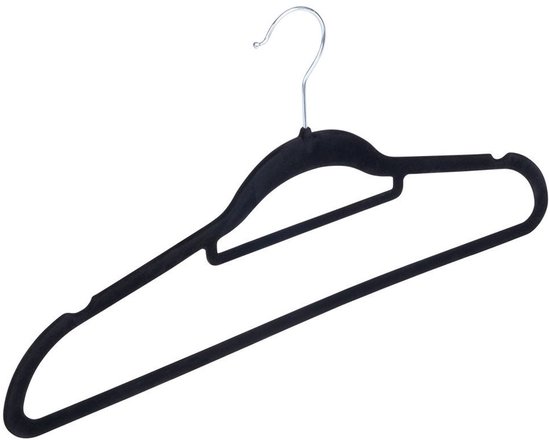 Kleerhanger Zwart Vilt - 10 stuks
