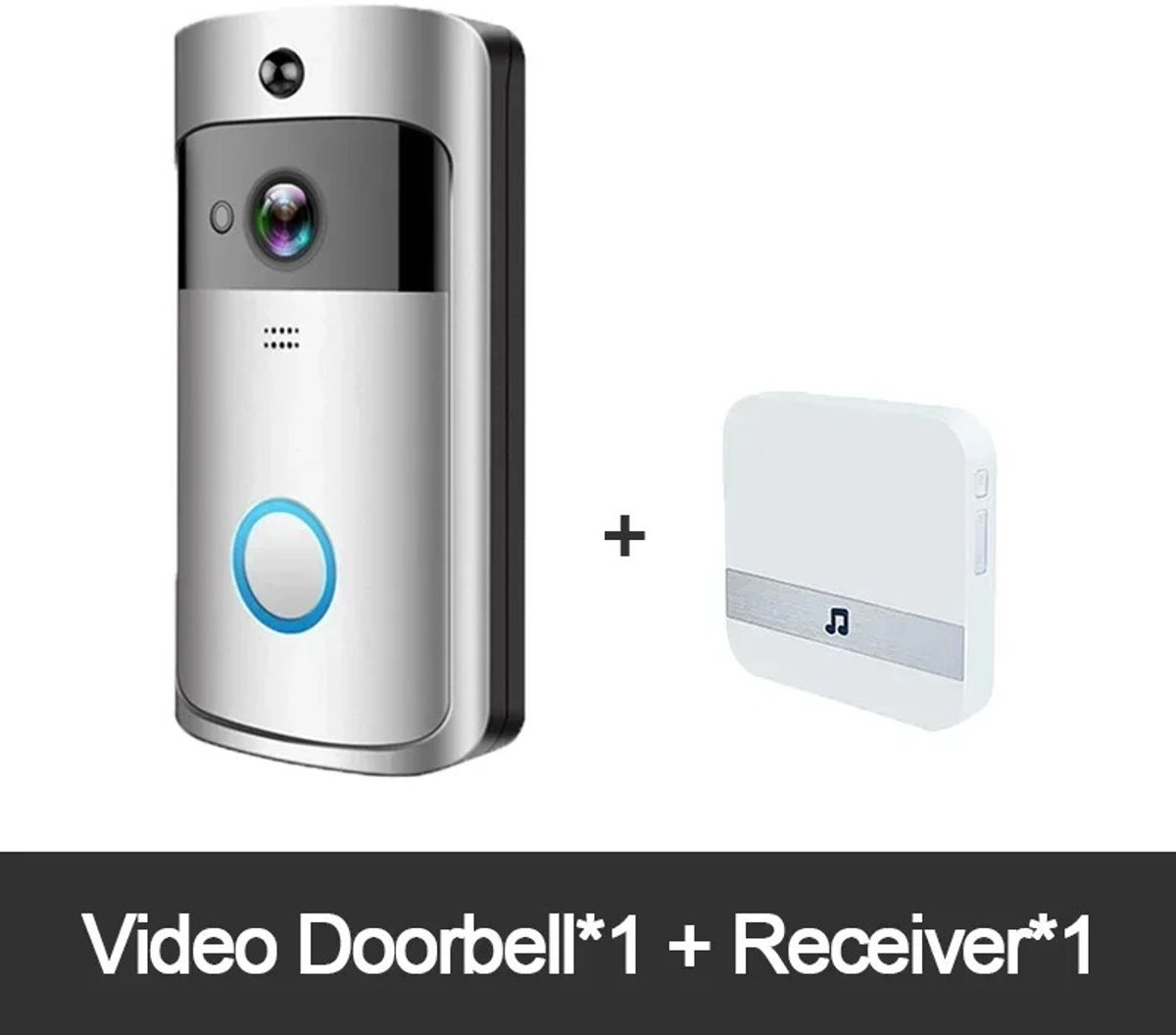 TrendWave HD Video Deurbel Met Camera WiFi – Beveiligingscamera Draadloos, Bewegingssensor, Tweeweg-Audio Nachtzicht – iOS Android - TrendWave - €89,95