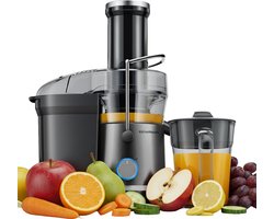 KitchenMasters Sapcentrifuge - Juicer voor Groenten & Fruit - Grote Vulopening - 3 snelheden - 1200…
