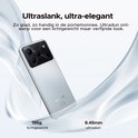 Ultraslanke, witte DOOGEE Note 56 Pro smartphone, 8.45mm dik en 195g lichtgewicht.
