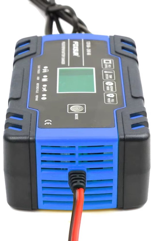 8A Auto Acculader - Druppellader - Reparatiemodus - voor 12v & 24v - Geschikt voor Motor Auto Scooter Vrachtwagen Boot en meer - blauw - Sinterklaas cadeau auto