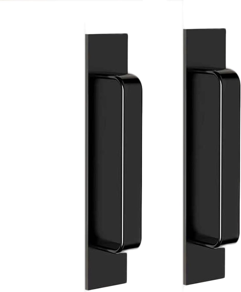 2 stuks - Deurklinken - Treklisten - Schuifdeurklinken - Aluminiumlegering - Klaar voor montage - Boren niet nodig - Geschikt voor kasten, lades en glazen deuren - 148 mm - Zwart