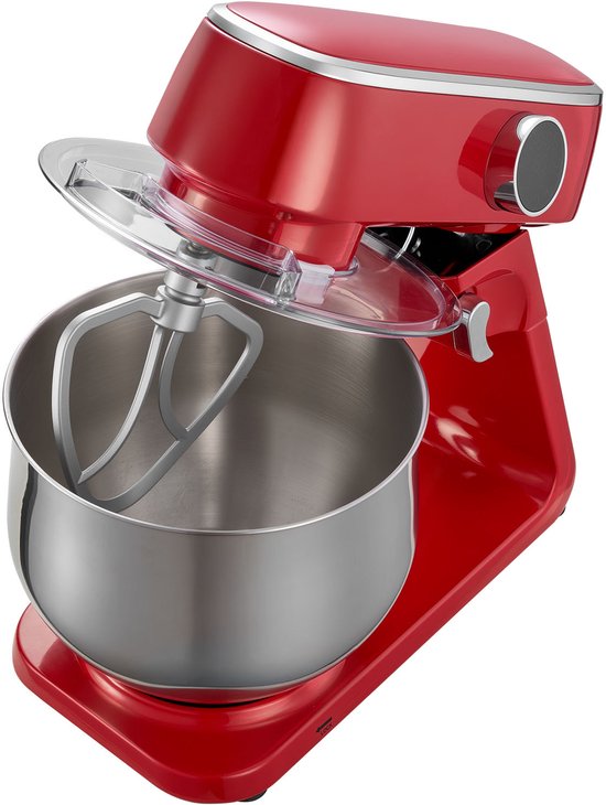 7,4 L Elektrische Standmixer, 1800W Keukenmixer met 10 Snelheden, Kantelbaar Kopontwerp, Roestvrijstalen Kom, Deeghaak Garde en Klopper voor Bakken, Mixen, Kloppen en Kneden, Zilver van Merkloos — afbeelding 2