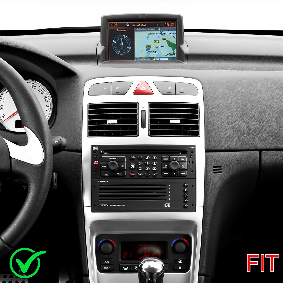 Autoradio -9 Inch Android 14 Met Compatible Carplay GPS Voor Peugeot 307 2002-2013 4GB+64GB DSP AHD Camera SWC Aftermarket