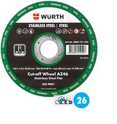 Wuerth slijpschijven set - Standard Inox - 125 x 1 mm - 20 stuks