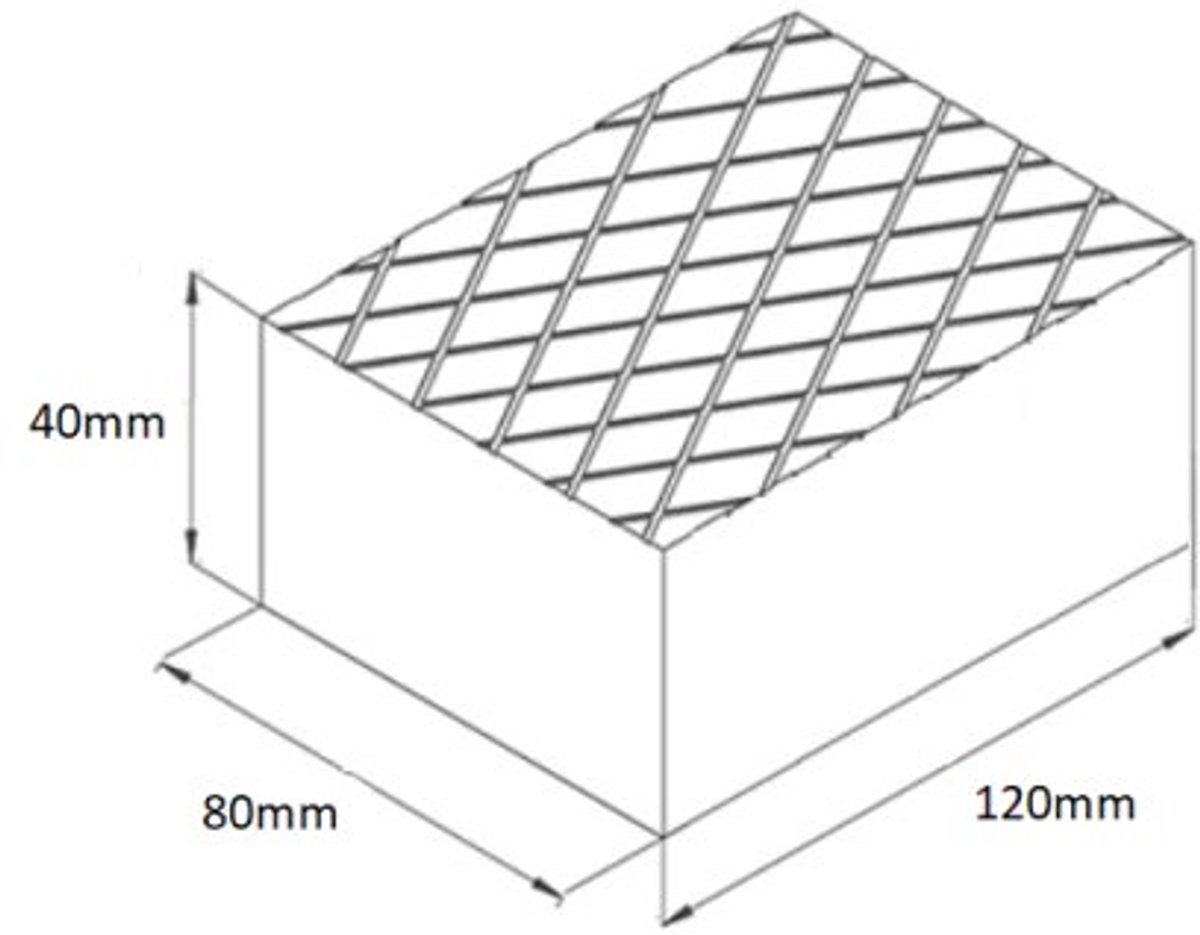 Rubberblokken - Set van 4 – 120x80x40 mm, Massief Geprofileerd Rubber, Voor Alle Hefplatforms