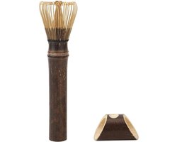 Bamboe Matcha Garde Set - Matcha Thee Voorbereiding Tool - Lange Handgreep Poeder Borstel - Herbruikbare Verpakking - Natuurlijk - Thee Accessoires