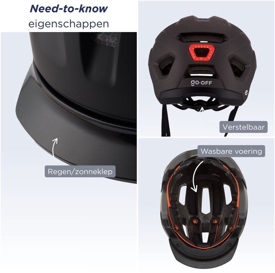 Casque de vélo GOOFF Rider - casque le plus confortable avec doublure 4TEX - noir mat avec NTA 8776 extra sûr et adapté aux speed pedelec - taille L