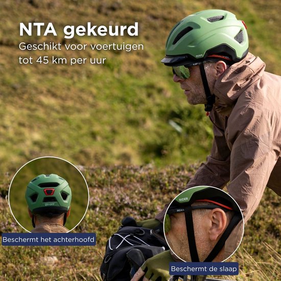 Casque de vélo GOOFF Rider - casque le plus confortable avec doublure 4TEX - noir mat avec NTA 8776 extra sûr et adapté aux speed pedelec - taille M