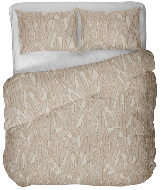 Kayori Kimora Dekbedovertrek Katoen - 200x200-220 + 2 slopen - Zacht & Ademend - Tweepersoons - Naturel van Kayori — afbeelding 4