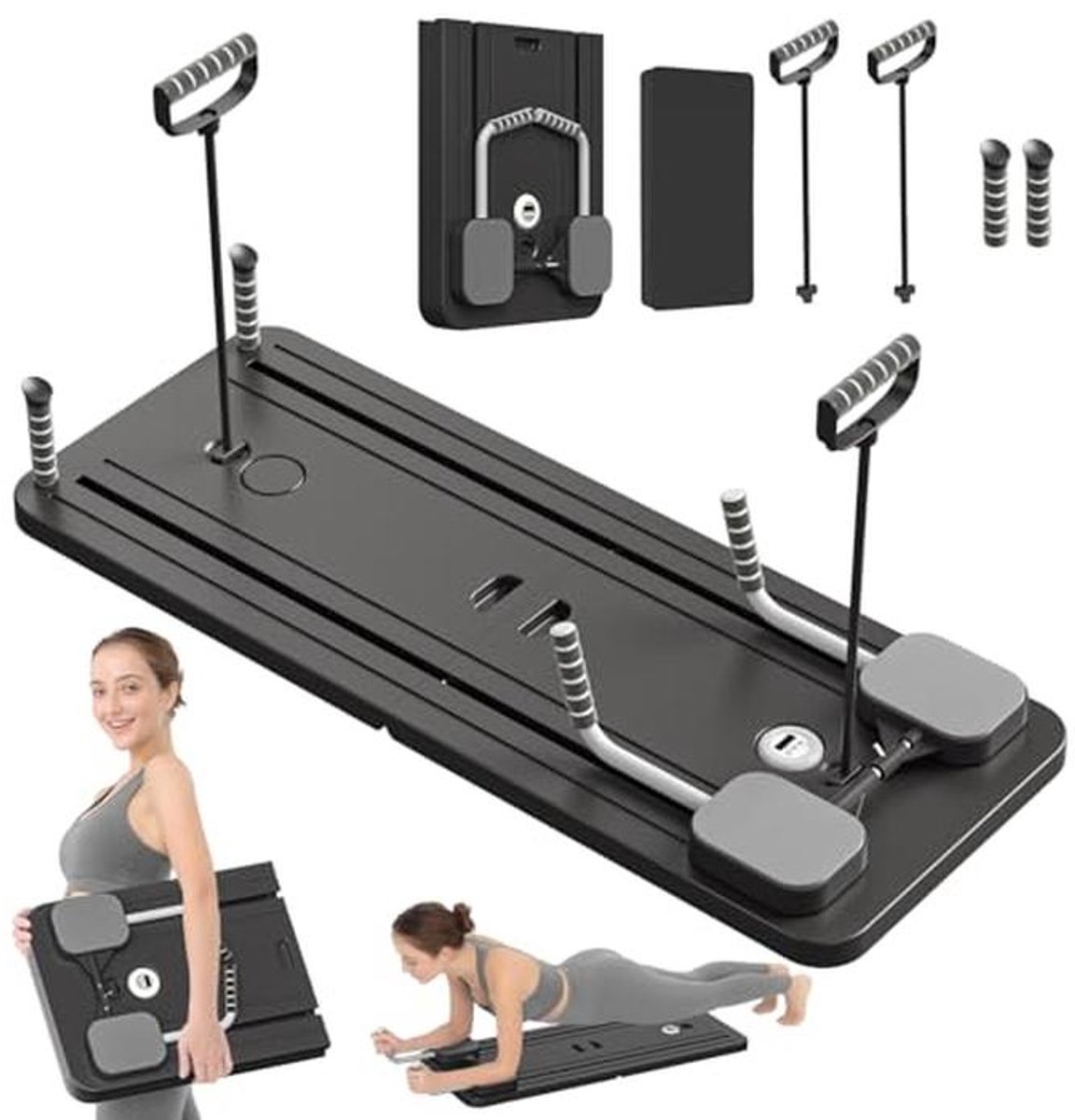 Multifunctioneel Opvouwbaar Pilates-Hervormer Bord voor Thuis - 5-in-1 Pilates-Schuifplank