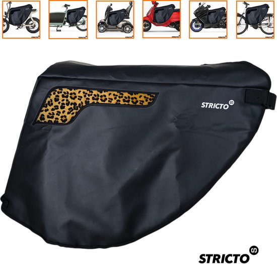 Stricto Easy-On Premium Beenkleed Panter Original – Warm, Waterdicht, Winddicht met 3D Panterpatches voor Fiets & Scooter
