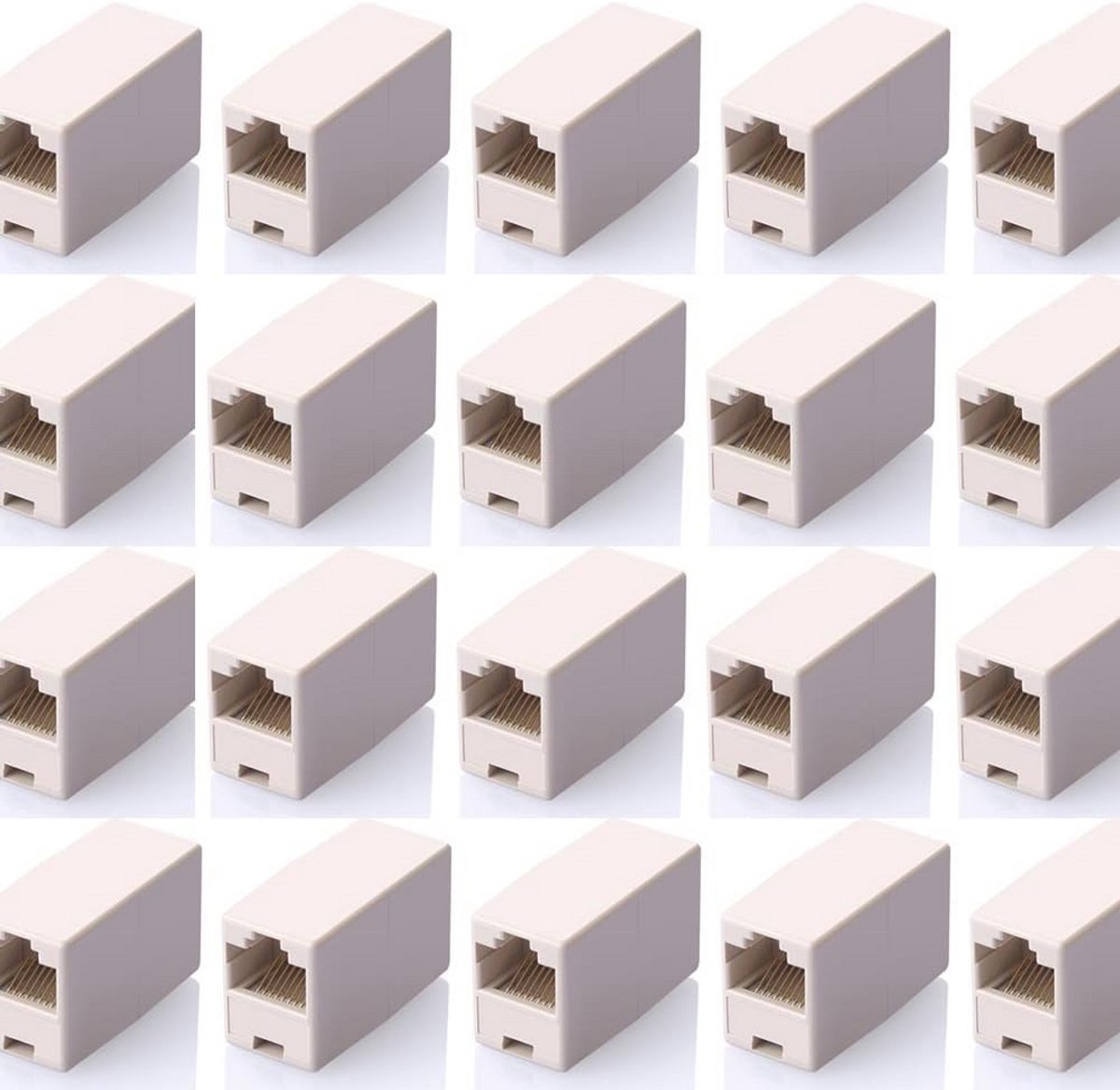 RJ45 Adapter Koppeling - 20x Ethernet Connector Vrouwelijk - Vrouwelijk