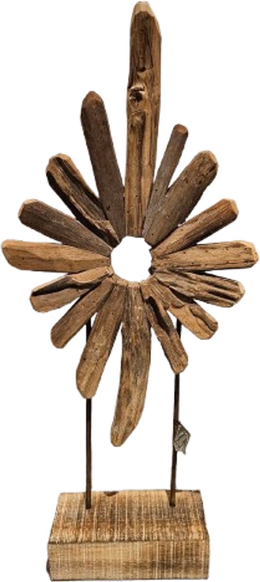 Houten beeld bord bloem natuur decoratie cadeau