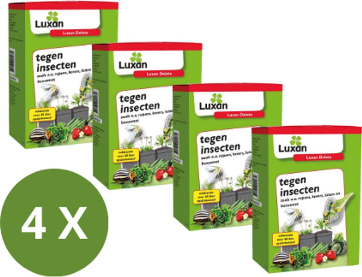 Luxan -Delete - 4 Stuks - tegen Insecten incl. Buxusmot - Garden Select