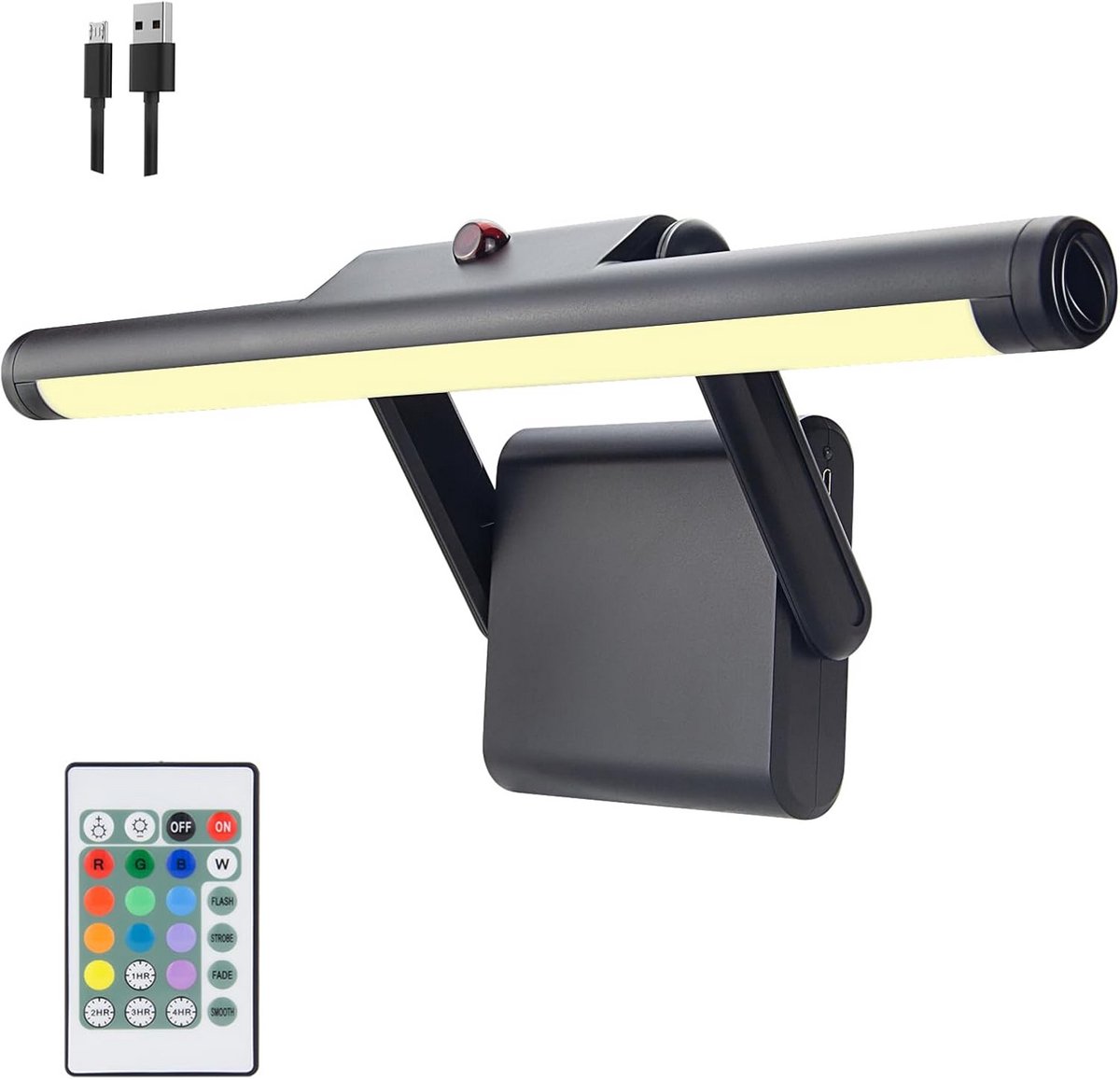 Draadloze Oplaadbare Wandlamp met Afstandsbediening en 12 Kleuren - Instelbare Verlichting voor Thuis