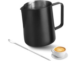 Melkkan - Inclusief Art Pen - Melk kannetje - Melkopschuimkan - Melkkannetje opschuim - Opschuim kannetje - Barista - 350ml - RVS