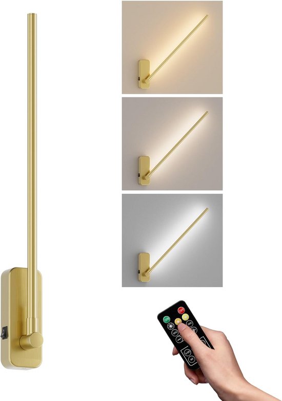 Draadloze Dimbare LED Wandlamp met Afstandsbediening voor Binnen