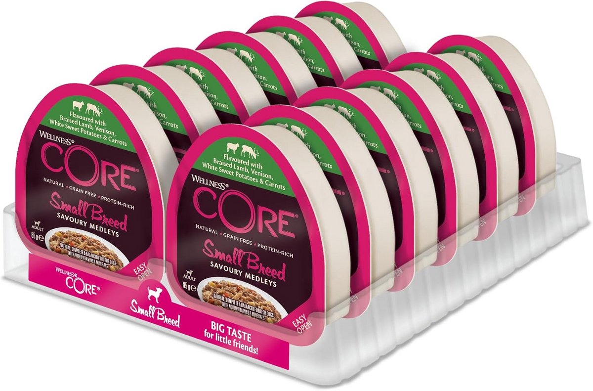 Natuurlijke Graanvrije Natvoeding voor Kleine Honden met Kip en Eend - 12 x 85 g