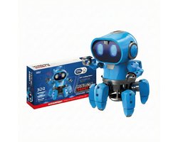 Sercano Robot Speelgoed - Interactieve Robot Kind - Robot Kinderen Speelgoed - Robot Bouwpakket- Blauw