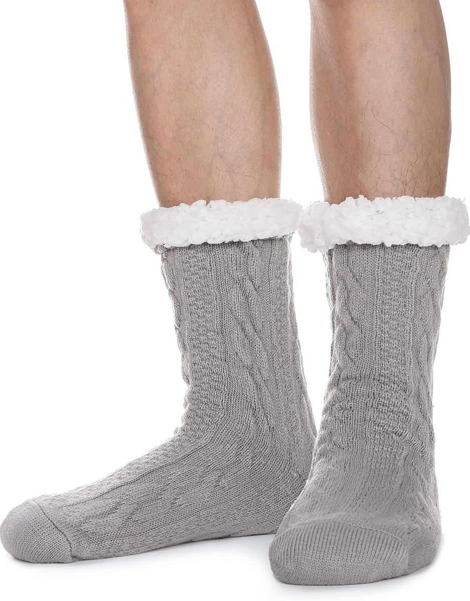 Heren Knuffelsokken - Warme Antislipsokken Dikke Wintersokken Pluizige Thermosokken