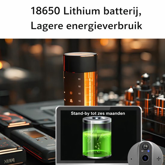 Narvie Q39 Deurspion Camera met Display - 1296P HD - Smart Life App - 2-Way Audio - PIR Bewegingsdetectie - Nachtzicht - 140° Groothoek - Alexa & Google Assistant van Merkloos — afbeelding 3