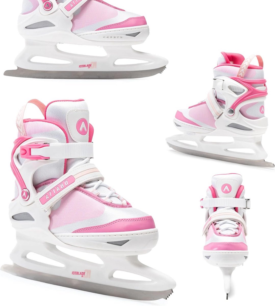 Vrijetijdsschaatsen voor kinderen met verstelbare maat en 5 niveaus, warm en comfortabel, roestvrij staal, in EU maat 36-41