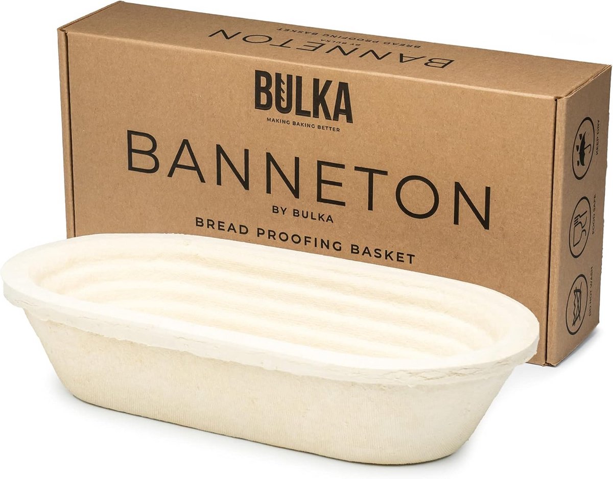 Ovale Brood Proofing Mand van Houten Pulp voor Perfecte Broden