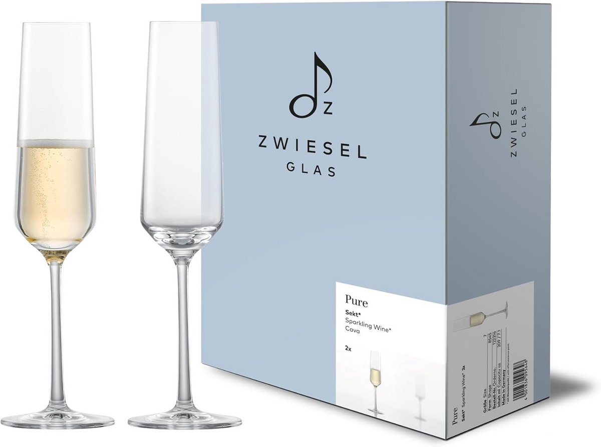 Champagneglazen set van 2 met mousseerpunt - Vaatwasmachinebestendig Tritan-kristalglas