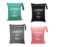 Set van 4 - Grote reiswaszakken - Waterdicht met handvatten - Wasbaar - Geschikt voor op reis - Geschikt voor nat en droog gebruik - Voor zwemkleding, sportkleding, wasgoed, zwembad, studentenkamers, enz.