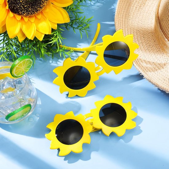 Zomer Zonnebril voor Feesten - 2 Stuks Hawaiiaanse Grappige Brillen voor Kinderen en Volwassenen - Ideaal voor Luau Party en Carnaval - Tropische Decoratie en Rekwisieten voor Verdere Feestplezier — afbeelding 4