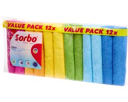 Sorbo Microvezeldoeken 12 stuks - 1 verpakking