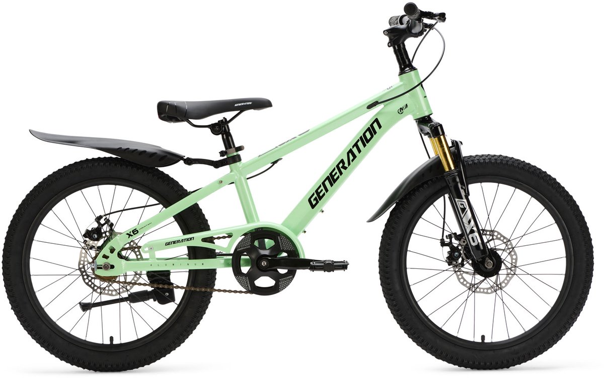 Generation X6 20 inch Mintgroen – Kinderfiets met Spatborden