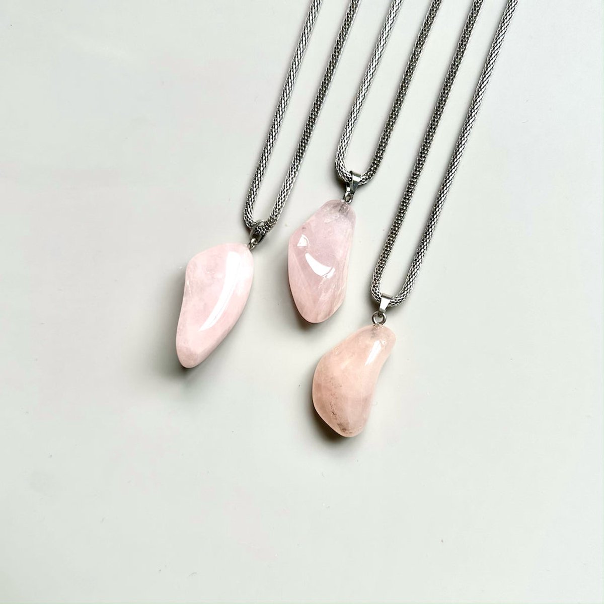 Gemstone ketting Roze kwarts
