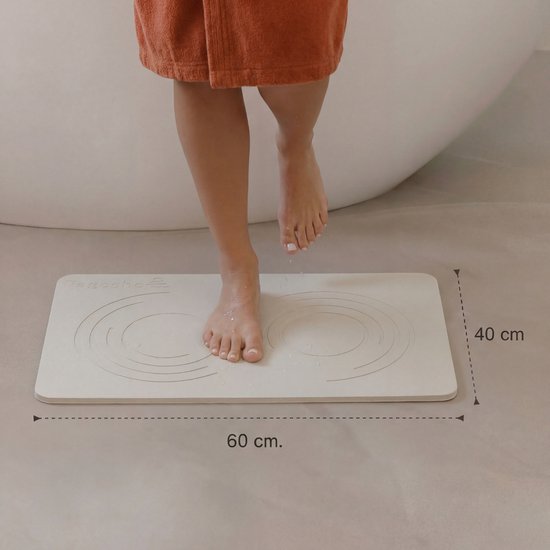 Nagosho Badmat - Anti-Slip - Absorberende Badmat - Japanse Diatomite - Natuursteen - Douchemat - Absorberend