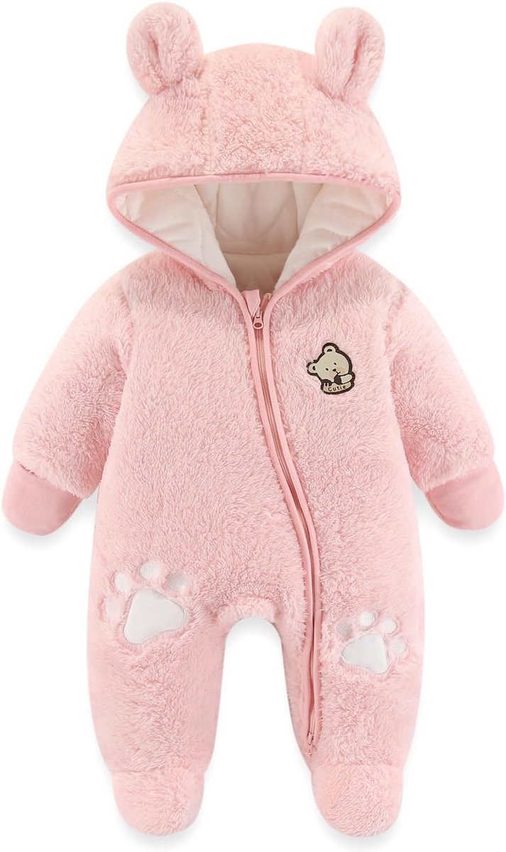 Warm baby sneeuwpak met capuchon voor 0-12 maanden