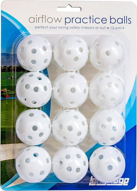Golfballen Airflow - 12 stuks voor Veilige Oefeningen van Merkloos — afbeelding 3