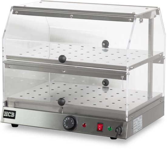 HCB® - Professionele Horeca Warmhoudvitrine - 230V - RVS / INOX - 36x50x43 cm (DxBxH) - 26 kg - 3794 — afbeelding 2