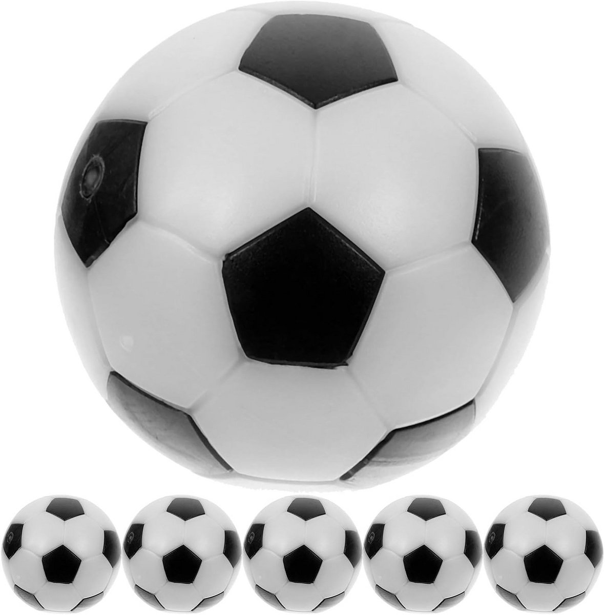 Tafelvoetbal Ballen Vervangingen - 6 Stuks Mini Zwart Wit Bal voor Tafelvoetbalspel