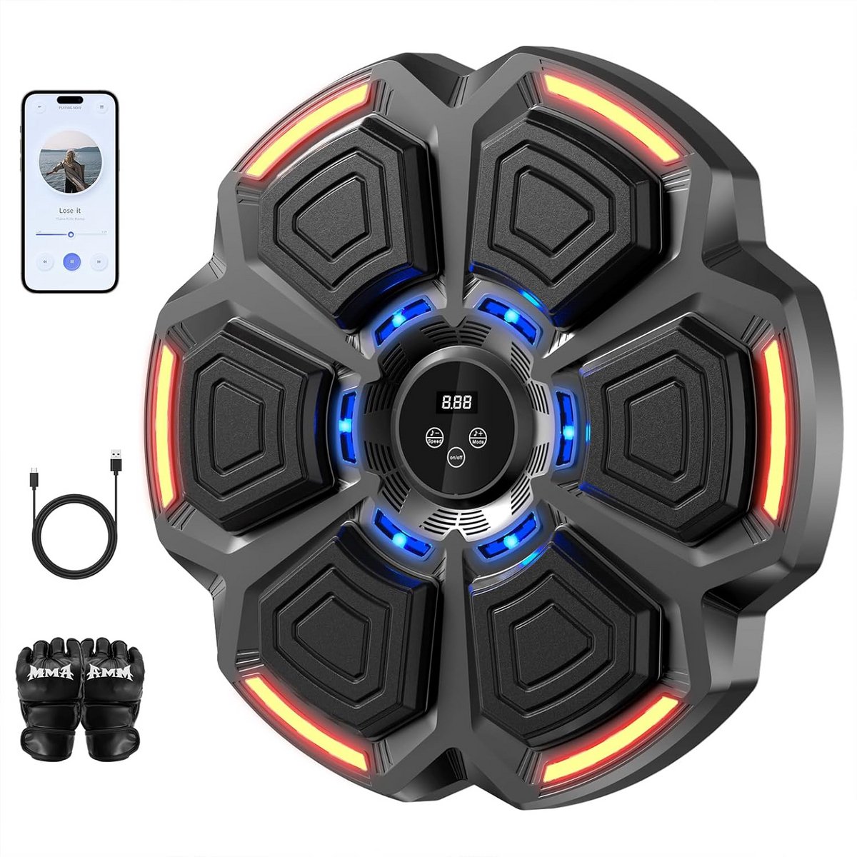 Slimme Bokstrainer met Muziek en Bluetooth voor Thuis en Gym