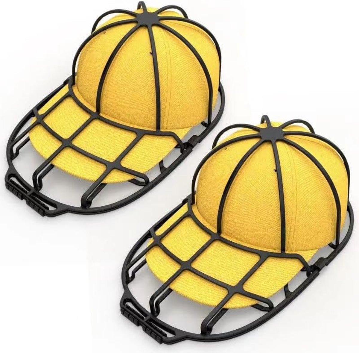 2 stuks - Hoedenrek - Hoedenreiniger - Speciaal voor baseballpetten - Geschikt voor vaatwasser en wasmachine - Zwart