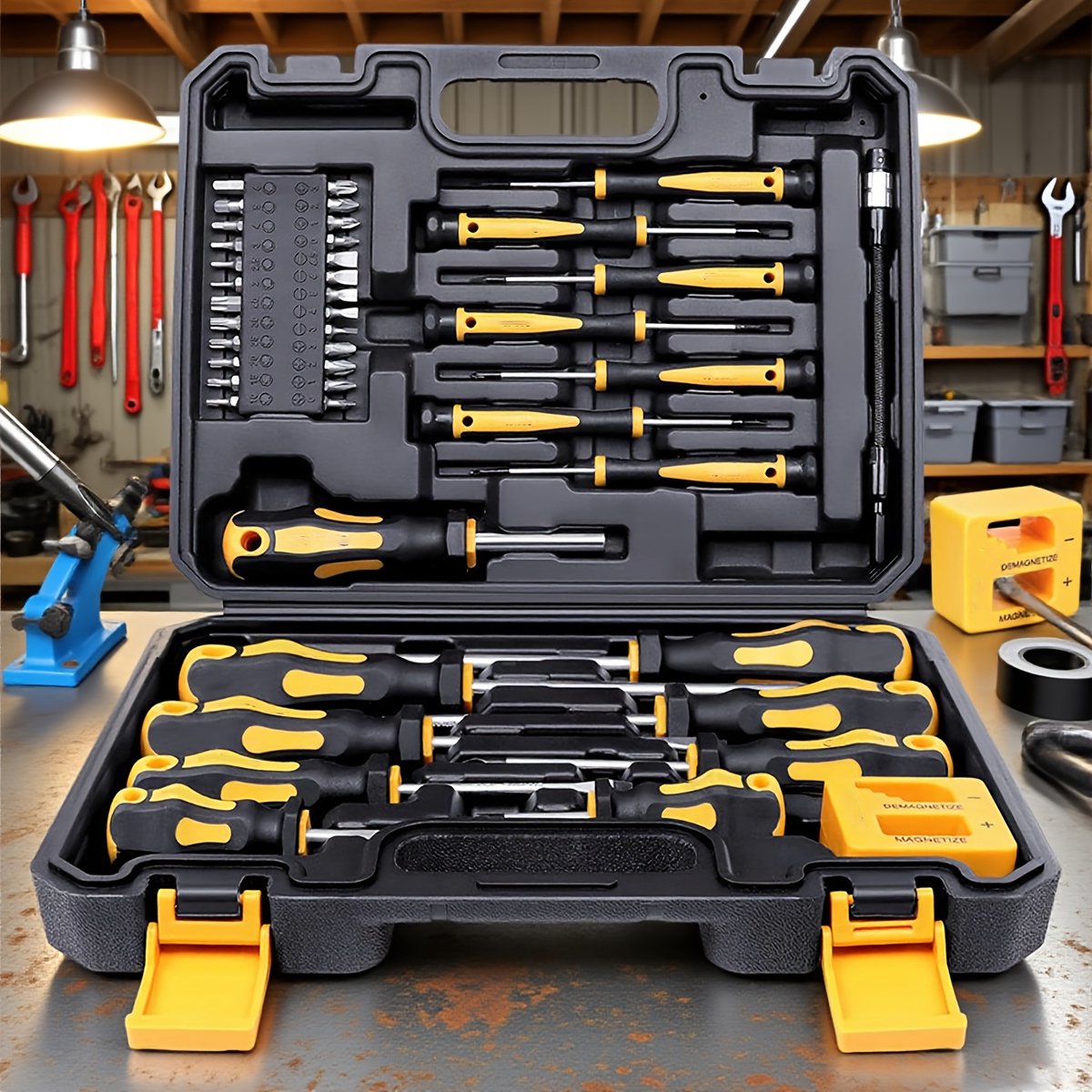 43-Delige Zware Chrome Vanadium Schroevendraaierset | Magnetische Bits & Precisieschroevendraaiers | Inclusief Koffer | Voor Elektronica, Auto en Huishoudelijke Reparaties
