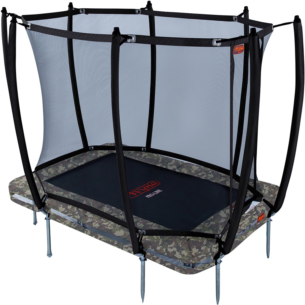 Avyna Pro-Line InGround trampoline 213 - 275x190 cm + Royal Class Veiligheidsnet - Camouflage