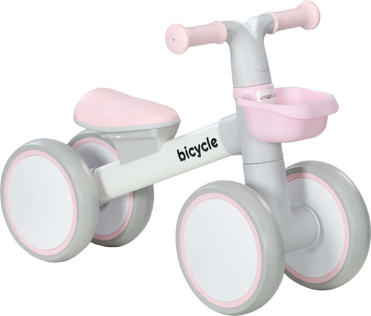 AIYAPLAY - Loopfiets voor kinderen - Aluminiumlegering - 56x27x39cm - Roze