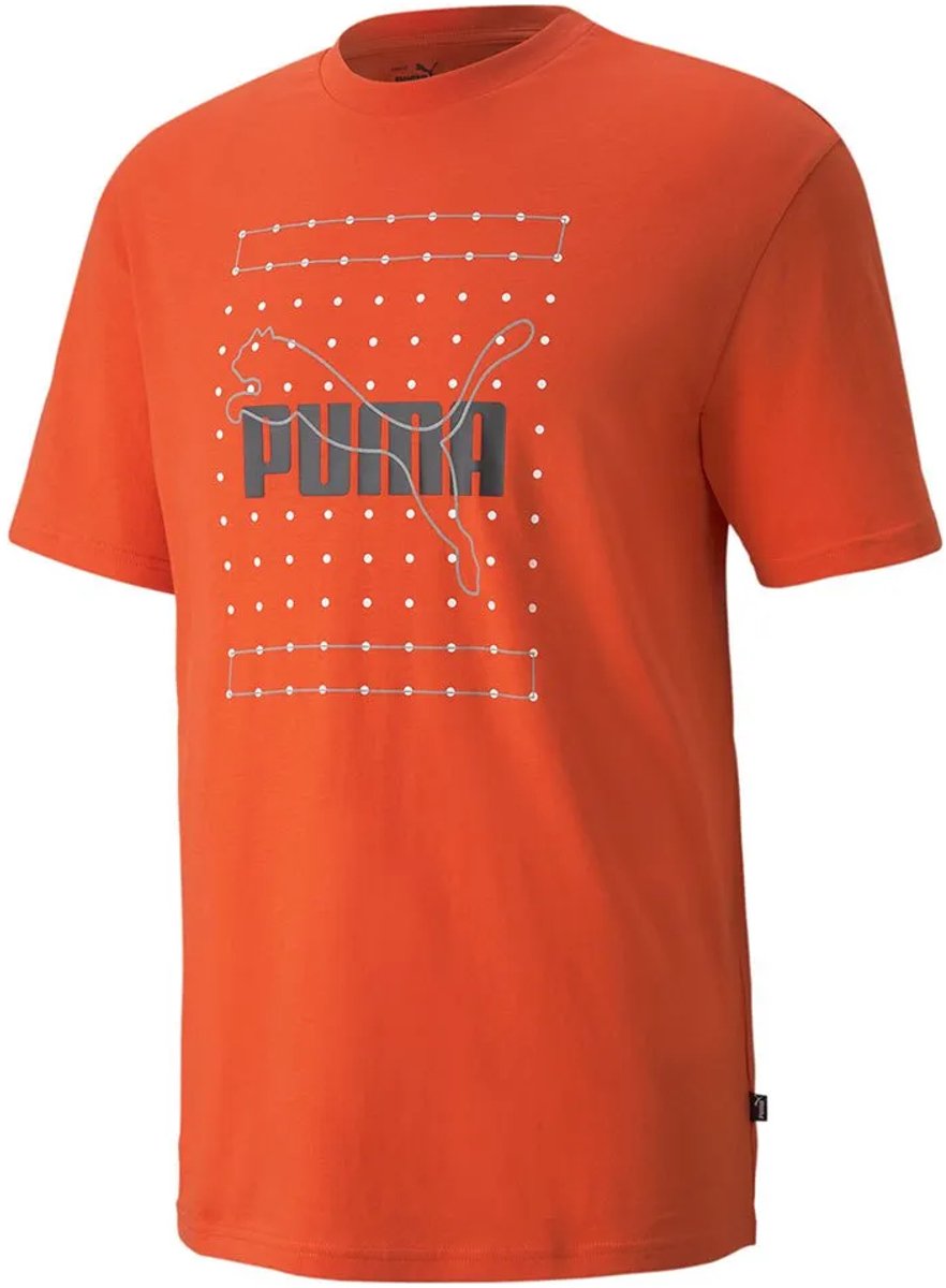 Puma Reflective Graphic T-shirt Met Korte Mouwen M Man Grenadine