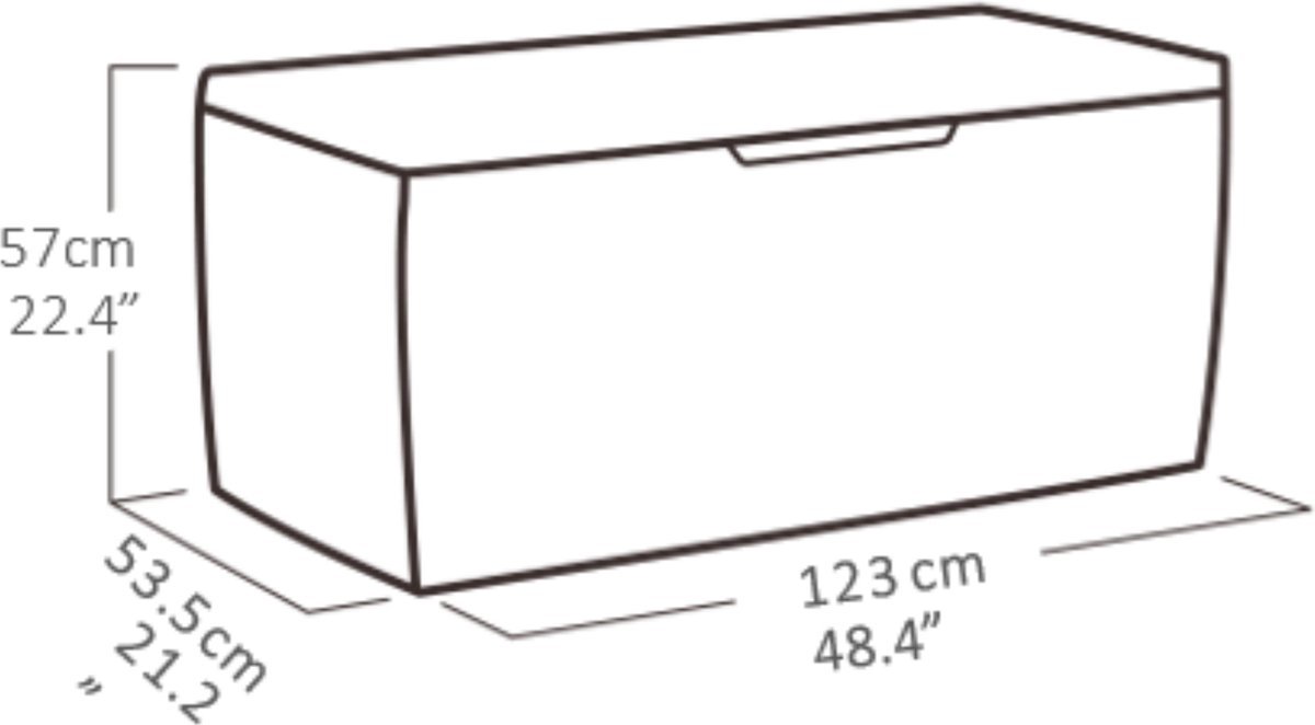 Keter Springwood Coffre de rangement - 305L - 123x53,5x57cm - Vert