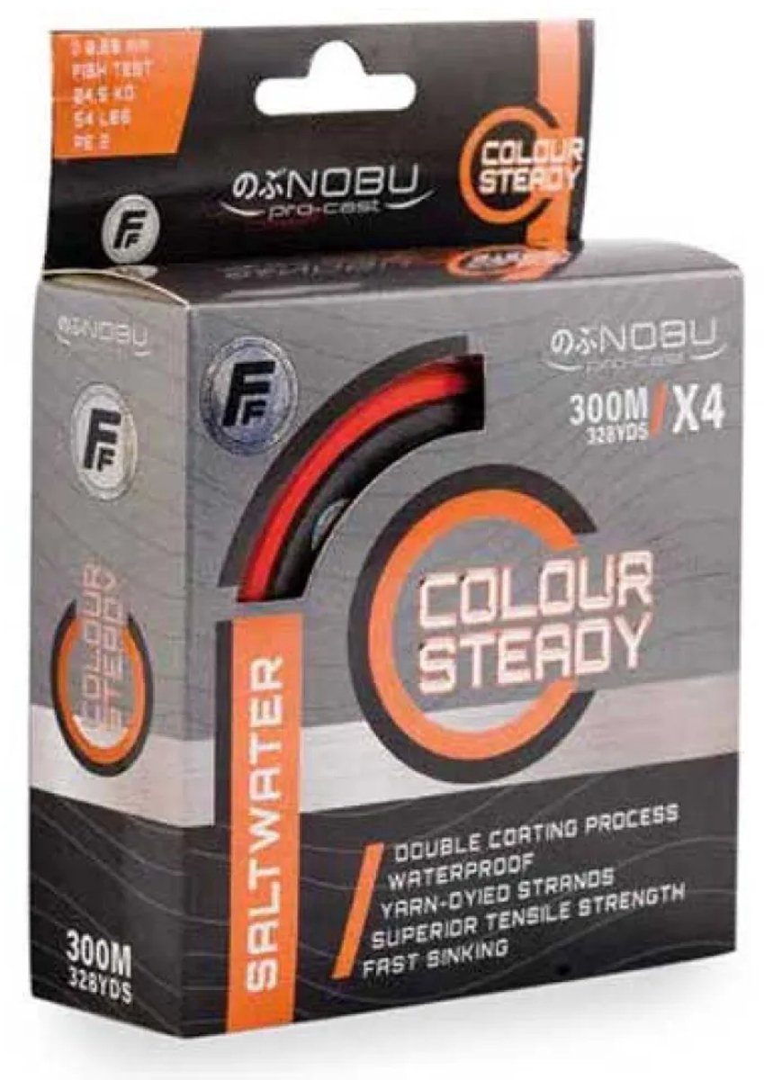Fishing Ferrari Nobu Colour Steady Saltwater 300 M Gevlochten Vislijn Transparant 0.200 mm