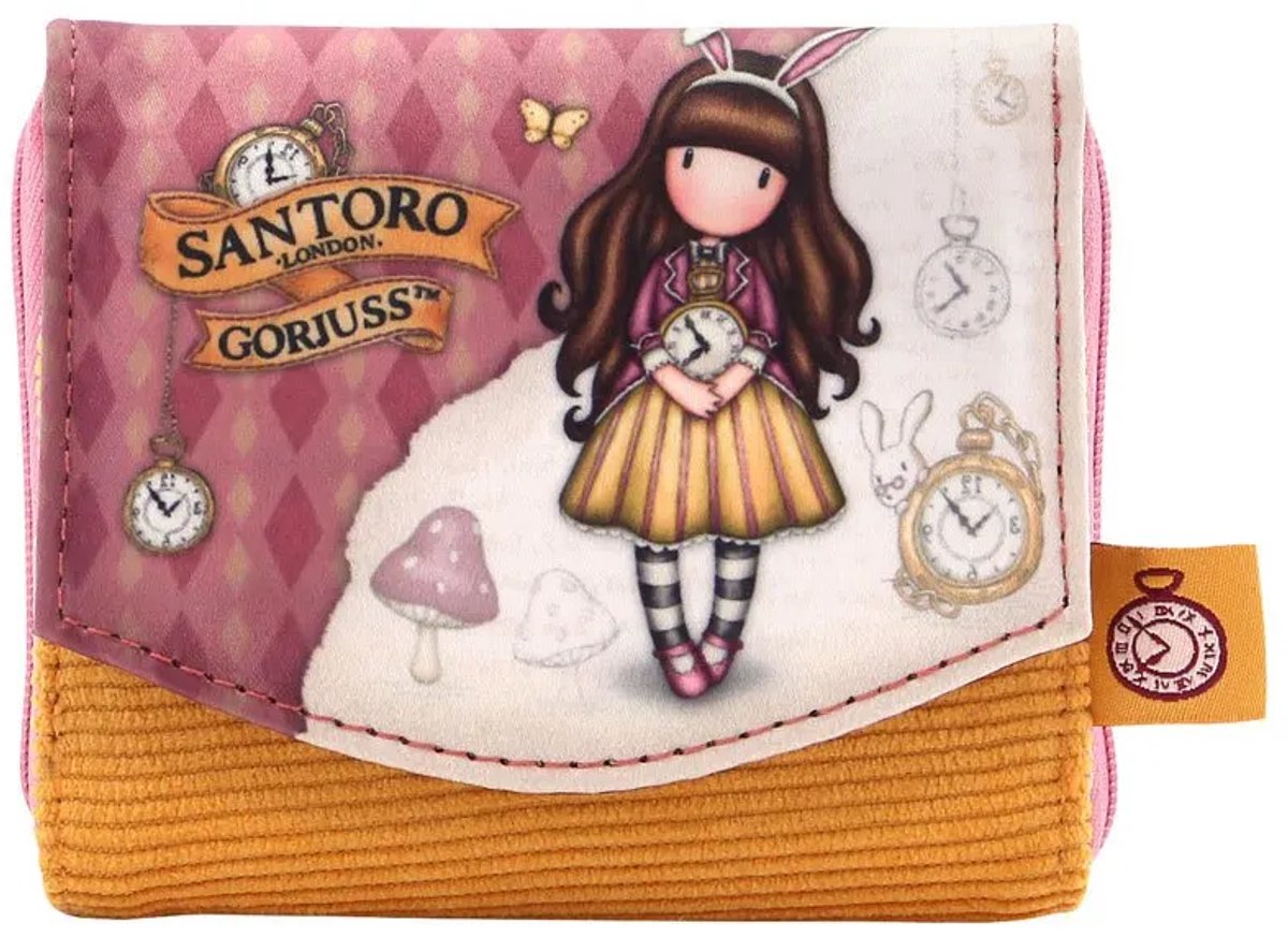 Santoro London Gorjuss Even Een Seconde Portemonnee Oranje