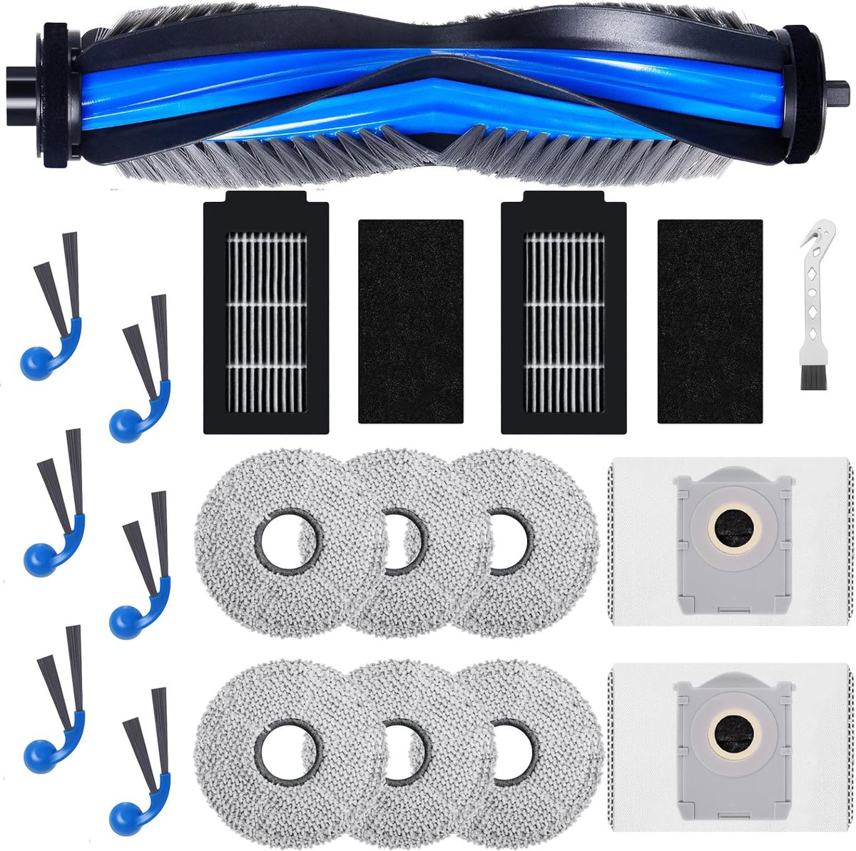 Accessoireset 18 stuks - geschikt voor Ecovacs Deebot T30C Omni - T30C - T50S - N50 robotstofzuiger